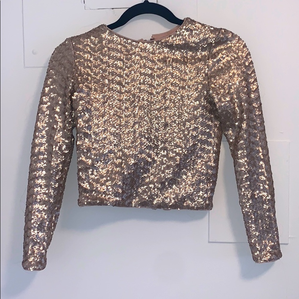 Alice + Olivia sequin long sleeve shirt/jacket